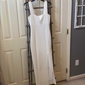 White maxi dress